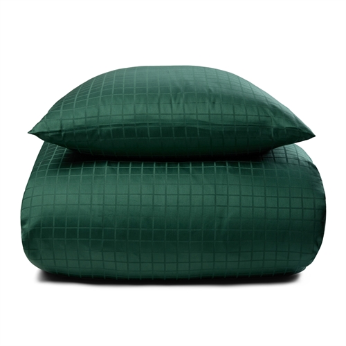 Image of Økologisk Sengetøj - 200x220 cm - Dobbelt sengesæt - GOTS certificeret - Grønt sengelinned i 100% bomuldssatin fra By Borg